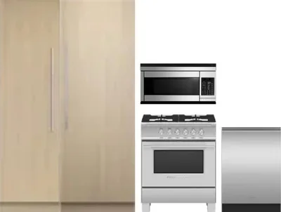 5 Piece Package Includes Refrigerator, Freezer, Range, Microwave And Dishwasher